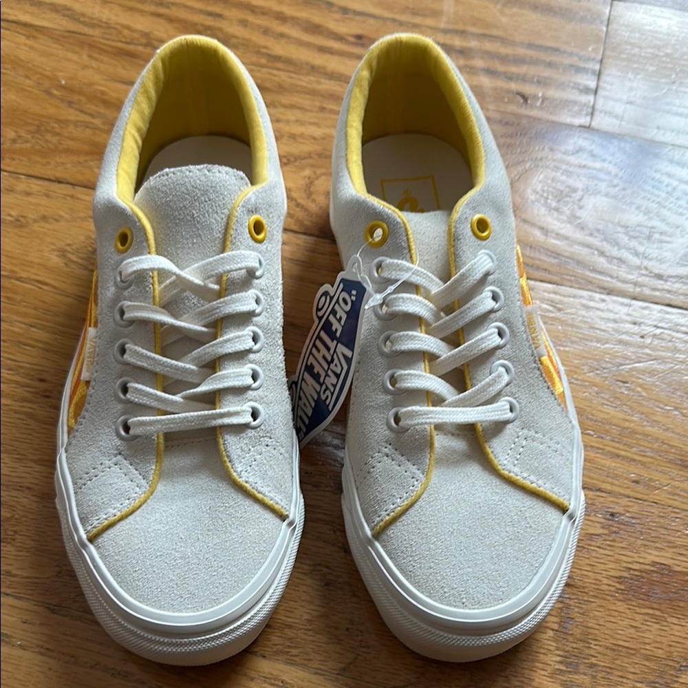 Vans White and Yellow Sneakers